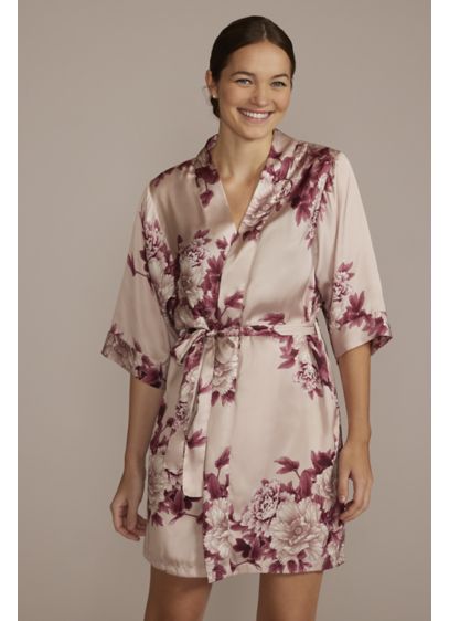 Dusty Pink Floral Bridal Party Robe - Wedding Gifts & Decorations